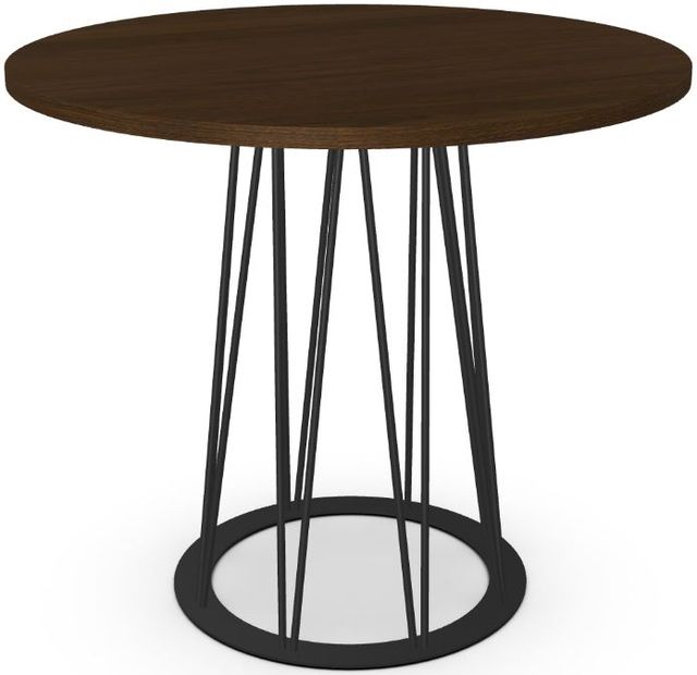 Amisco Customizable Calypso Walnut Veneer Counter Height Table with 42" Tabletop -0