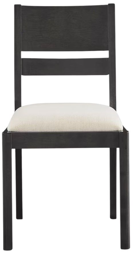 Bassett® Furniture Origins Spence Carbon Dining Chair with Thrillist Linen Upholstered Seat-1