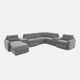 Drew & Jonathan Home ModularOne New Horizon 8-Piece Grey Modular Chaise Sectional with Console-1