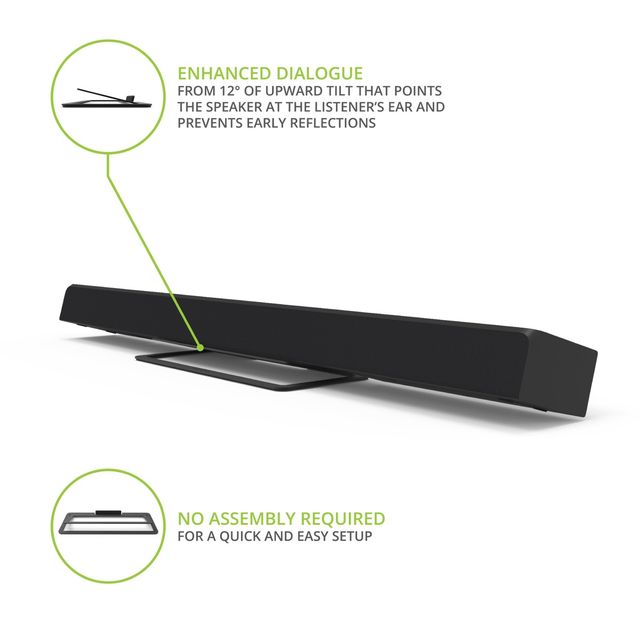 Kanto Home Theater Low-Profile Black Sound Bar and Speaker Stand-4