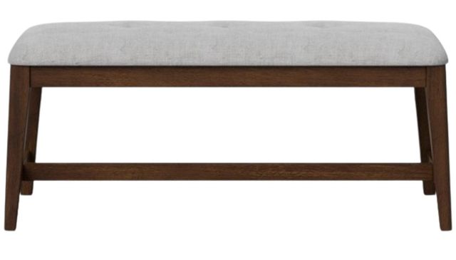 Bernards Dorval Gray/Walnut 42'' Backless Dining Bench-2