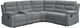 Coaster® David 3-piece Smoke Upholstered Motion Sectional with Pillow Arms -0
