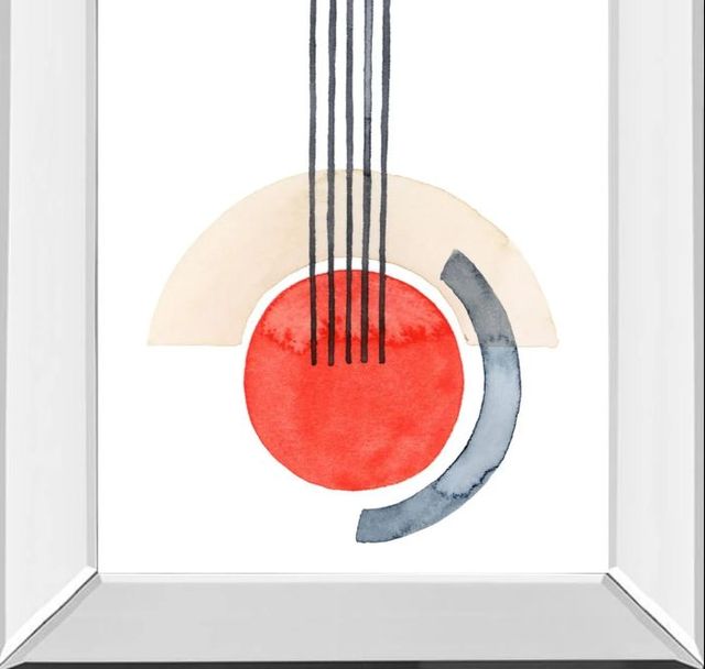 Classy Art Deco Sunrise III by Grace Popp Mirror Framed Wall Art-1
