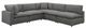 Elements International Cloud 9 5-Piece Garrison Charcoal Sectional-0