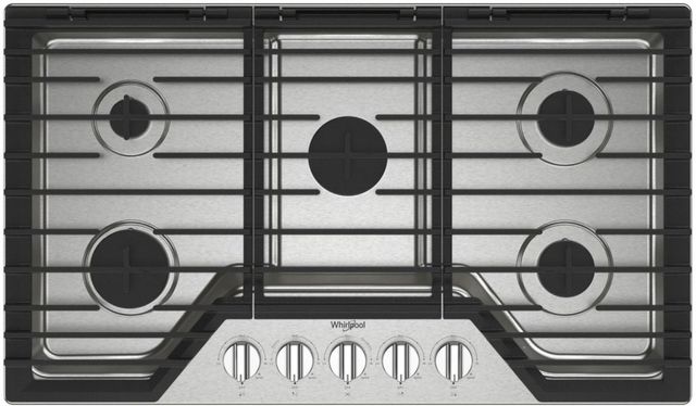 Whirlpool® 36" Stainless Steel Gas Cooktop