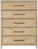Hooker® Furniture Retreat Pole Rattan Dune 5-Drawer Chest-2