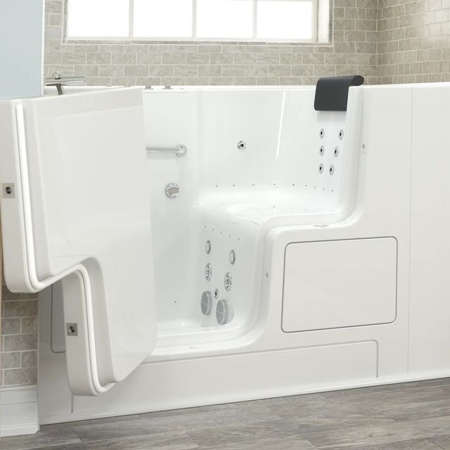 American Standard Gelcoat Premium Series White 32" x 52" Walk-In Tub with Combination Air Spa and Whirlpool Systems - Left-Hand Drain-4