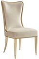 Caracole® Sophisticates Signature Debut Beige/Gold Bullion Leaf Dining Chair-0
