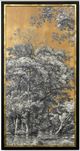 Stylecraft Golden Toile I Black/Gold/White Wall Art-0