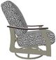 Telescope Casual St. Catherine Agra Classic/Storm Aluminum/Fabric Outdoor MGP Cushion Swivel Rocker with Chestnut Rustic Arms-2