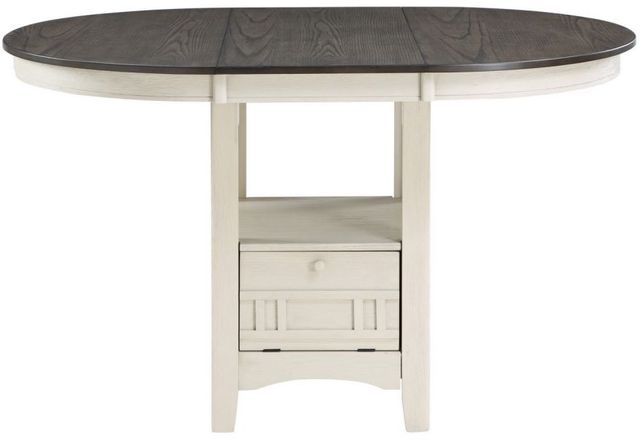 Mazin Furniture Junipero Antique White Dining Table with Rosy Brown Top -1