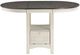 Mazin Furniture Junipero Antique White Dining Table with Rosy Brown Top -1