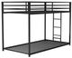 Furniture of America® Rothwell Matte Black Youth Twin/Twin Metal Bunk Bed-2