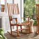Furniture of America® Moose Natural Wooden Outdoor Rocking Chair-1