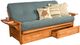 Kodiak Furniture Phoenix Linen Aqua/Butternut Full Storage Futon with Mattress-0