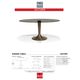 Korson Furniture Smoked Glass Top Oval Dining Table with Saturn Anodized Base-1