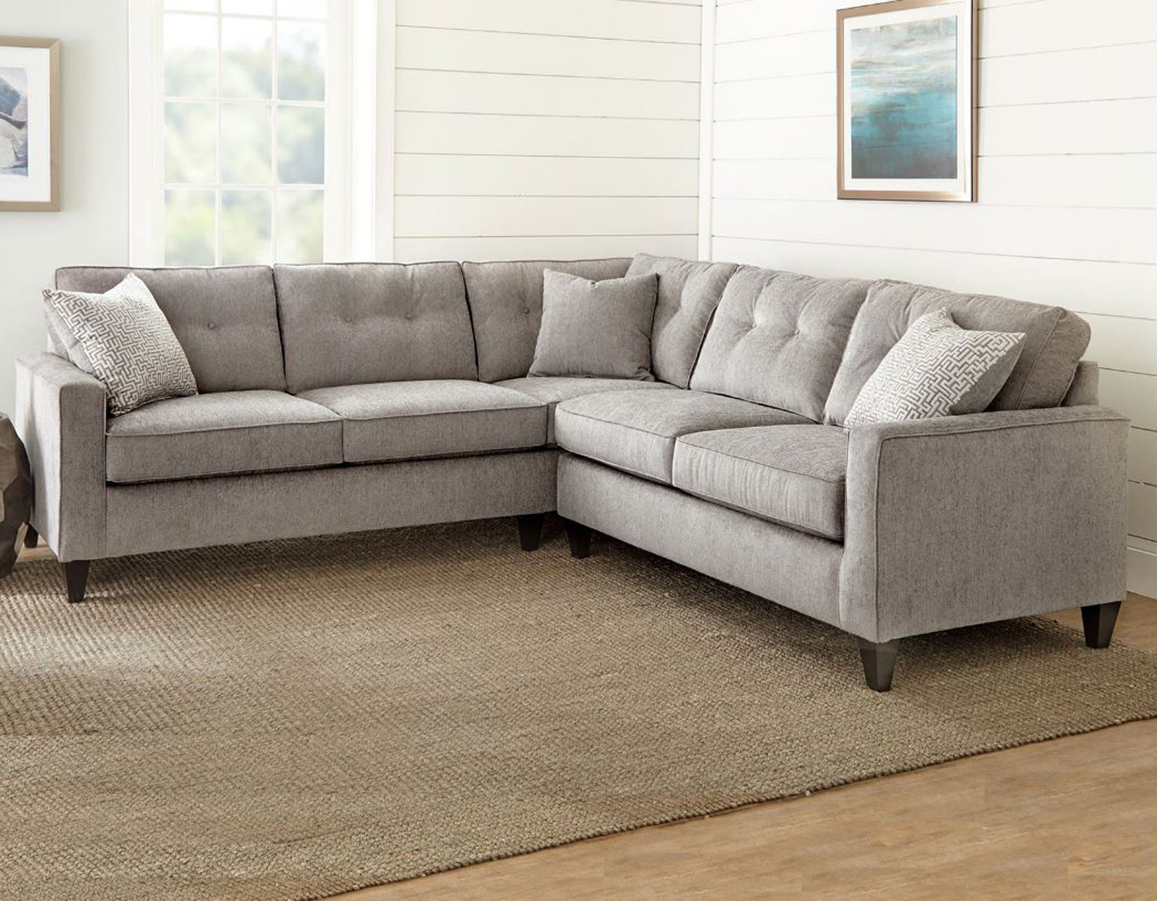 Steve Silver Co. Maddox 2-Piece Gray Sectional | Hoelscher's Fine
