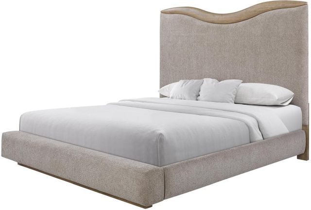 Bernards Calia Beige King Upholstered Panel Bed-3