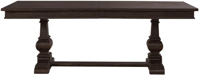 Liberty Furniture Paradise Valley 5-Piece Flax Tweed/Saddle Brown/Tobacco Optional Trestle Table Set-2