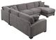 Emerald Home Repose 3-Piece Dark Gray Right-Arm Facing Sectional and Chaise-2