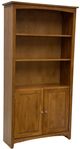 Boulder Creek Furniture Brown 72″ Bookcase with Doors-0