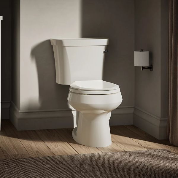KOHLER® Wellworth® Biscuit 2-Piece Round-Front Right-Hand Trip Toilet, 1.28 Gpf-2