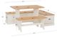 Linon Caron 3-Piece White Honey Backless Nook-2