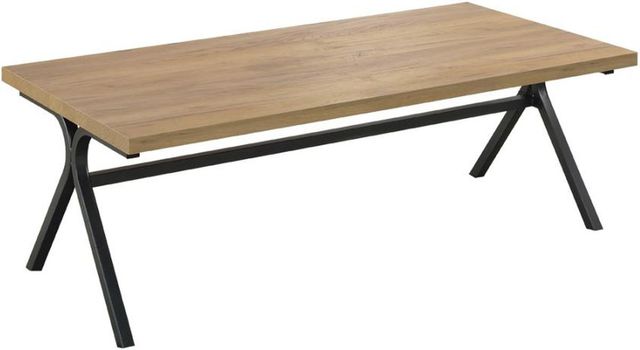 Coaster® Colmar 3-Piece Golden Oak/Gunmetal Occasional Table Set-1