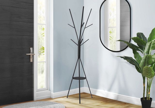 Monarch Specialties Inc. Black 72" Metal Coat Rack-2