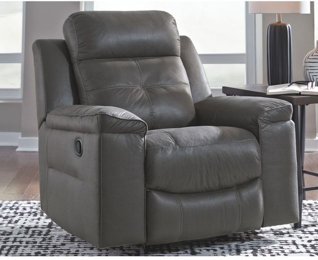 Signature Design by Ashley® Jesolo Dark Gray Rocker Recliner-1