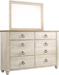 Signature Design by Ashley® Willowton Whitewash Dresser and Mirror