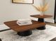 Coaster® Eason 2-Piece Walnut Occasional Table with Black Base Set-4