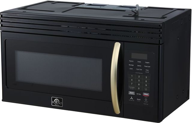 FORNO® Scalo Series Espresso 1.6 Cu. Ft. Fingerprint Resistant Black Over The Range Microwave -1