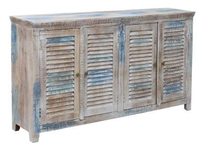 Jaipur Furniture Anika Group Thelma Coastal Blue Shutter Cabinet-0