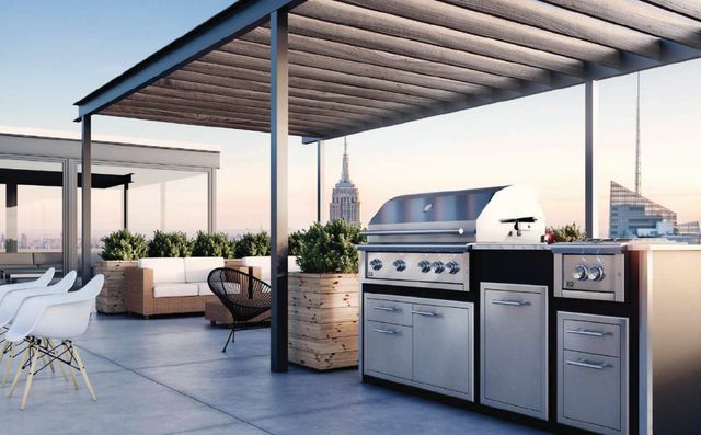 XO 42" Stainless Look Outdoor Single Roll Out Door and Drawer-3
