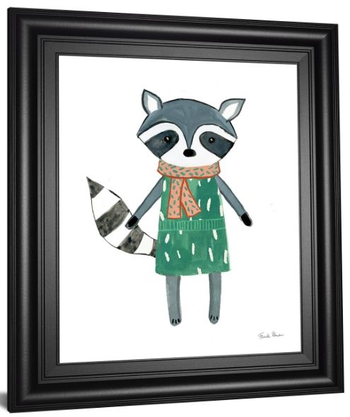 Classy Living Dressed Raccoon Portrait Wall Art-1