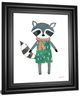 Classy Living Dressed Raccoon Portrait Wall Art-1