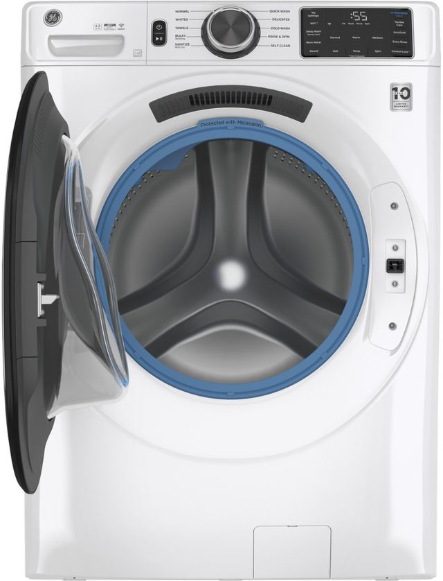 GE® 4.5 Cu. Ft. White Smart Front Load Washer-1