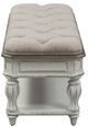 Liberty Furniture Magnolia Manor Two-Tone Antique White/Weathered Brown Bed Bench-2