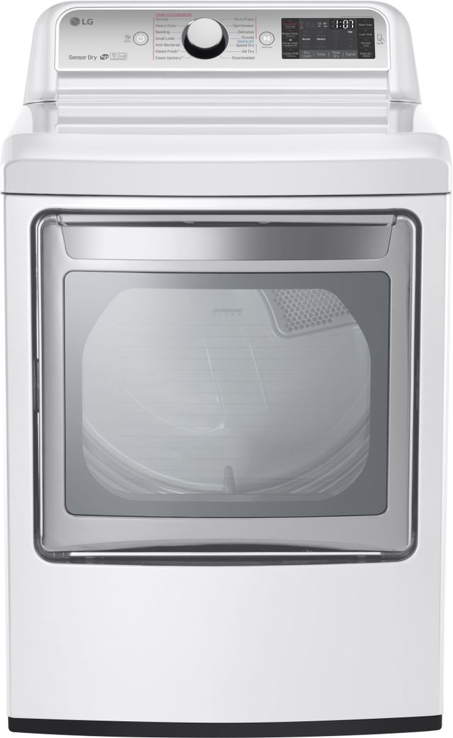 LG 7.3 Cu. Ft. White Front Load Gas Dryer