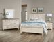 Vaughan-Bassett Chestnut Creek Alpaca Queen Panel Bed with Upholstered Bench Footbaord-1