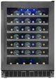 Silhouette® Sydney 24" 5.6 Cu. Ft. Black Stainless Steel Wine Cooler-3