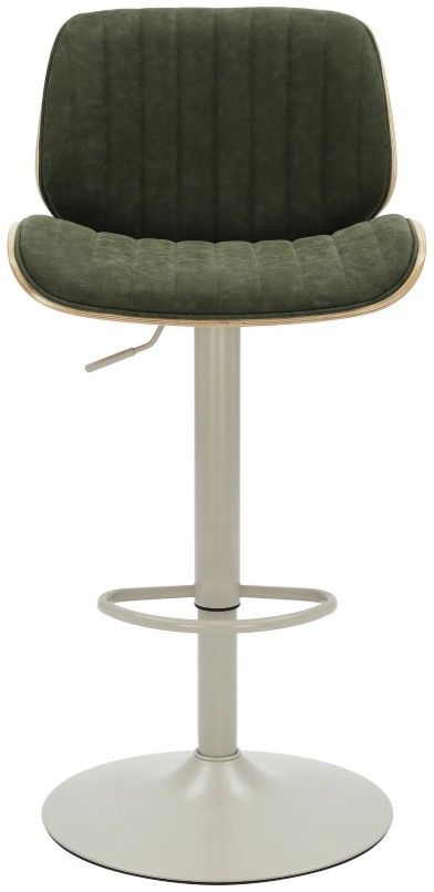 Armen Living Brock Ivory/Oak/Vintage Green Barstool-2