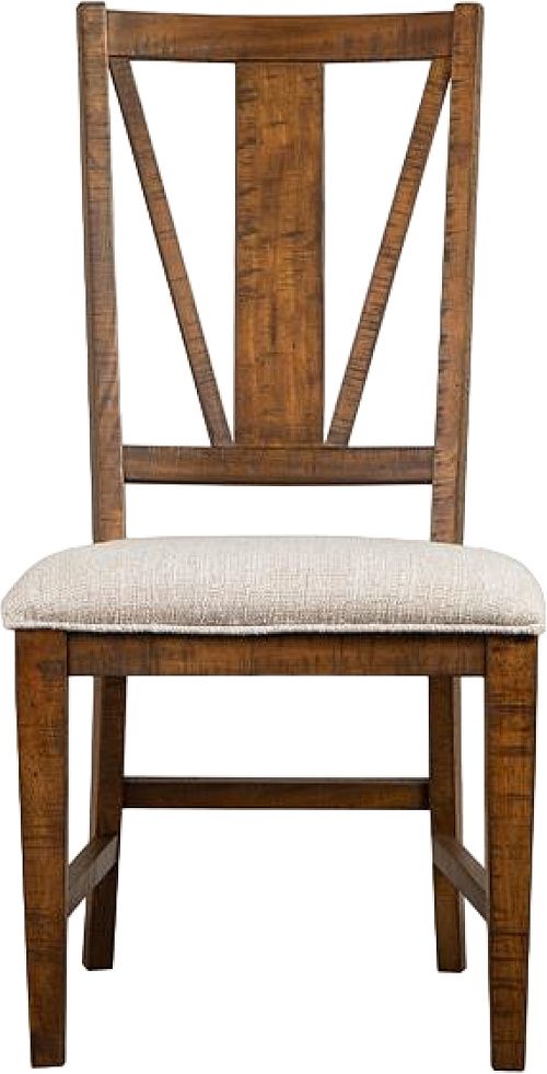 Magnussen Home® Bay Creek 2-Piece Baja Fog/Toasted Nutmeg Dining Side Chairs with Upholstered Seat Set-1