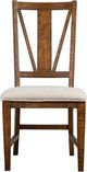 Magnussen Home® Bay Creek 2-Piece Baja Fog/Toasted Nutmeg Dining Side Chairs with Upholstered Seat Set-1