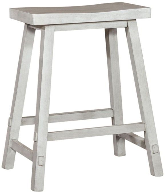Liberty Furniture Creations II White 24" Sawhorse Counter Stool-0