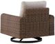 Signature Design by Ashley® Angel Island Brown/Gray Aluminum/Fabric/Wicker Outdoor Swivel Lounge Chair-2
