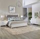 Liberty Furniture Reflections 4-Piece Gray/Pearl White/Rhinestone California King Bedroom Set-1