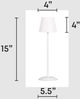 Classy Living 2-Piece Eclipse Aura II Matte White Accent Lamp Set-1