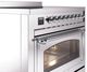 Ilve® Nostalgie II Noblesse 36'' Stainless Steel Pro Style Induction Range with Chrome Trim-4